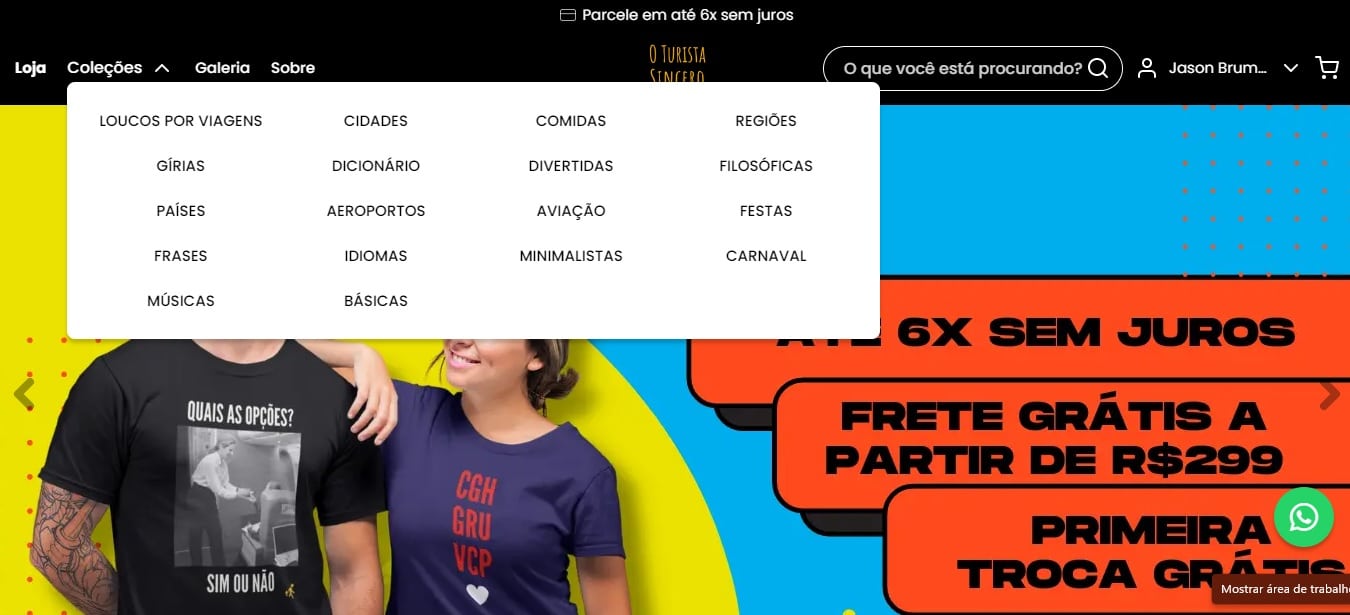 Camisetas para quem é apaixonado por viagens