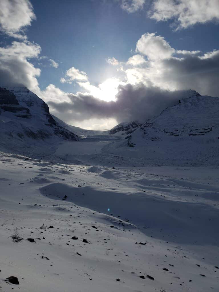 Glaciar Athabasca fica entre Banff e Jasper