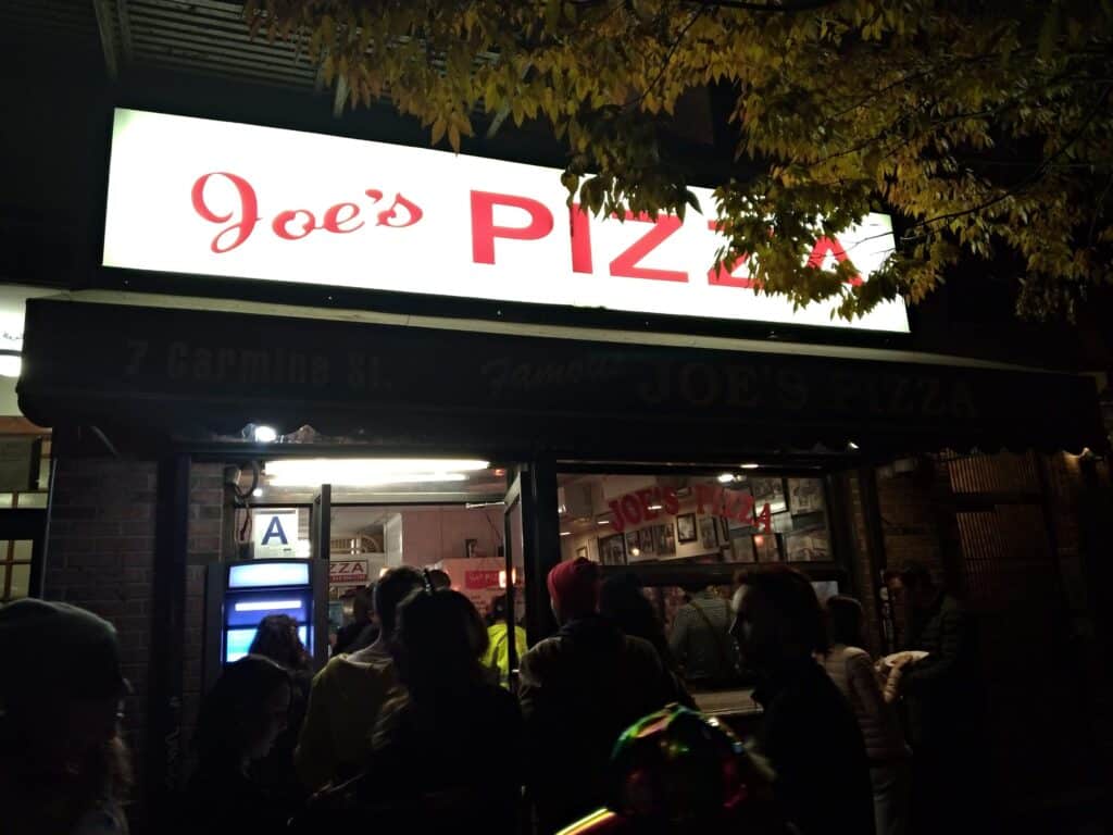 Joes Pizza em Nova York
